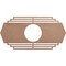 Ekena Millwork Chrysler Wood Fretwork Pierced Ceiling Medallion, Wood (Paint Grade), 20"W x 10"H x 5 1/4"ID x 3/8"T CMWP20X10X0375CSMF - alternate 1